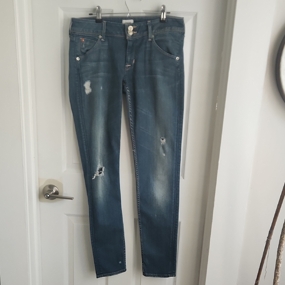 Hudson Collin Distressed Skinny Jeans - Picture 2 of 11